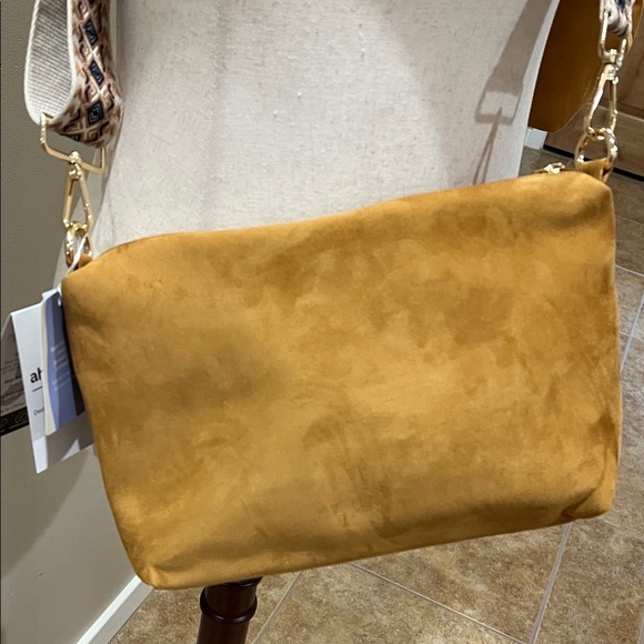 Ahdorned | Suede Hobo Bag w/Matching Bag & Embroidered Crossbody Strap - Picture 7 of 17